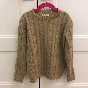 Nupkeet Boys Classic Beige Cable Knit Wool Sweater - Size 6